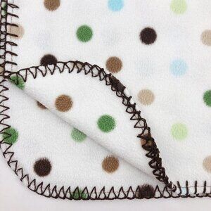 Circo polka dot blanket brown stitch